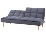 3-Sitzer Sofa SILJAN Dunkelgrau - Grau - Eiche Hell