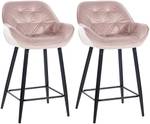 Tabourets de bar Gibson 76 Lot de 2 Rose foncé