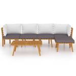 Garten-Lounge-Set Braun - Massivholz - Holzart/Dekor - 55 x 35 x 90 cm