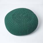 Großer Strickpouf 100% Baumwolle Dunkelgrün