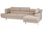 Ecksofa NORREA Beige - Silber - 262 x 81 x 169 cm