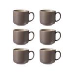 Kaffeetassen Jasper 6er Set Taupe