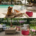 Premium Pouf Outdoor Sitzpouf Hocker Burgunderrot