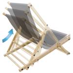Liegestuhl klappbar bis 120 kg Anthrazit