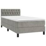 Boxspringbett 3017268-16 Hellgrau - 90 x 193 cm