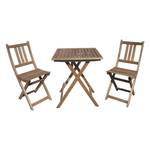 Tampa 2x Stuhl aus Echtholz 1x Tisch