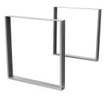 Tischbeine Set 80x72cm Grau aus Stahl 80 x 72 cm