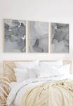 Staubiges Blau Silber Poster Set Papier - 70 x 50 x 70 cm