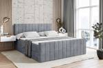 Boxspringbett EDITA-Z Hellgrau - Breite: 160 cm - H4