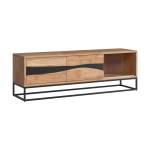 Meuble TV Alabama Marron - Bois massif - 140 x 45 x 140 cm