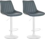 Tabouret de bar Toni Lot de 2 Gris