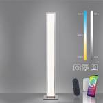 LED Stehleuchte Q-Rosa Smart Home Silber - Weiß - Metall - 23 x 155 x 23 cm