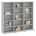 CD-Schrank 3002090 Grau - Eiche Sonoma Dekor - 23 x 89 cm