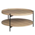 Table basse Korro Marron - En partie en bois massif - 80 x 40 x 80 cm