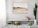Acrylbild handgemalt Goldene Steppe Beige - Schwarz - Massivholz - Textil - 100 x 75 x 4 cm