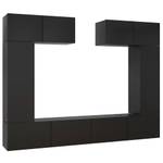 TV-Schrank 6er Set D688 Schwarz - Tiefe: 100 cm