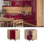 Eckschrank R-Line 37140 Hochglanz Bordeaux - Sonoma Eiche Trüffel Dekor