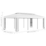 Pavillon 3001598 Weiß - Tiefe: 600 cm