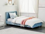 Doppelbett FITOU Blau - Hellblau - Eiche Dunkel - Breite: 100 cm