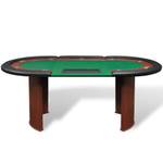 Table de poker 292052 Vert - Bois manufacturé - 107 x 81 x 208 cm