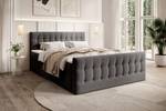 Boxspringbett Aviano Royal Grau - Breite: 142 cm