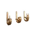 Kleiderhaken FINGERS Gold - Metall - 10 x 17 x 11 cm