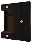 Garderobe Inova 4 Z18 Schwarz - Braun - Gold - Gold