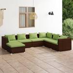 Salon de jardin (lot de 7) 3013633-14 Marron - Vert