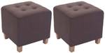 Tabouret bas Pharao Lot de 2 Marron