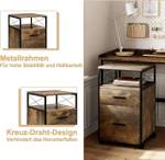 Aktenschrank Adham Braun - Holzwerkstoff - Metall - 40 x 69 x 40 cm