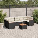 Gartensitzgruppe K982(8-tlg) Schwarz - Massivholz - 69 x 62 x 62 cm