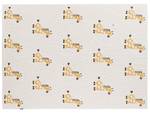 Couverture CHILARI Beige - Noir - Blanc - Jaune - Fibres naturelles - 130 x 1 x 170 cm