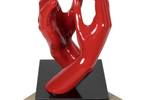 Skulptur I'm there for you Rot - Kunststein - Kunststoff - 21 x 41 x 21 cm