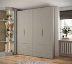 Garderobe Inova 1 Z16 Gold - Grau - Holzwerkstoff - Massivholz - 200 x 237 x 47 cm