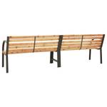 Banc double de jardin Marron - Bois massif - Bois/Imitation - 241 x 76 x 241 cm