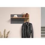 Wandgarderobe Esteban Grau - Holz teilmassiv - 80 x 40 x 28 cm