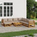 Salon de jardin 3028504-21 (lot de 9) Taupe