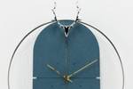 Design Wanduhr THE BLUE SKY. Blau - Holzwerkstoff - Metall - 45 x 50 x 2 cm