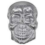 Wandskulptur Silber Skull 42x30cm Deko