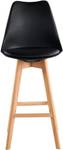 Chaise de bar scandinave TIKA (lot de 2) Noir