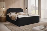 Boxspringbett ZEN mit Bettkasten Schwarz - Breite: 180 cm - H2