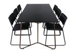 Essgruppe Pippi 18 (7-teilig) Schwarz - Massivholz - 90 x 75 x 190 cm