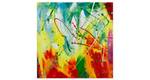 Acrylbild handgemalt Rainbow Vitality Massivholz - Textil - 60 x 60 x 4 cm