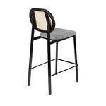 Tabouret de bar Spike Gris - Rotin - 53 x 94 x 42 cm