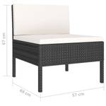 Garten-Lounge-Set (6-teilig) 3009677-4 Schwarz - Creme - Weiß