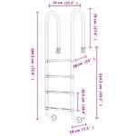 Échelle de piscine 3013324-1 Hauteur : 185 cm