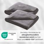 Baby-Strickdecke Babydecke premium Grau