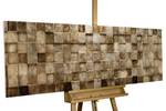Tableau en bois The Matrix Beige - Marron - En partie en bois massif - 144 x 44 x 6 cm