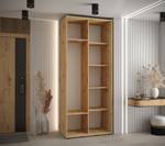 Armoire à portes coulissantes sapporo 2 Noir - Imitation chêne - 100 x 45 cm - 2 porte