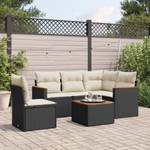 Gartensitzgruppe K5231(6-tlg) Schwarz - Massivholz - 69 x 62 x 62 cm